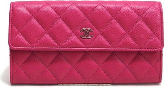 Chanel Matelasse Grained Calfskin Long Wallet (Bi-Fold) (Pre-Owned)