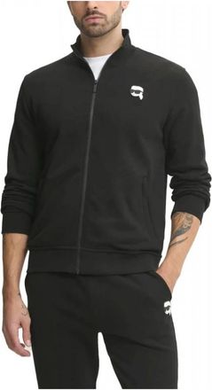 Karl Lagerfeld Fullzip Logo Sweatshirt - Heren - Vesten met rits - Zwart - L - Katoen - Hoodies & sweatvesten