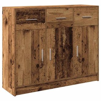 vidaXL Aparador De Madera De Ingenier&iacute;a Envejecida 91x28x75 Cm Vidaxl
