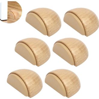 OEM Juego De 6 Topes De Puerta - Topes De Puerta De Madera Autoadhesivos Para Suelos Y Parquet - Tope De Puerta Autoadhesivo - Crezuo