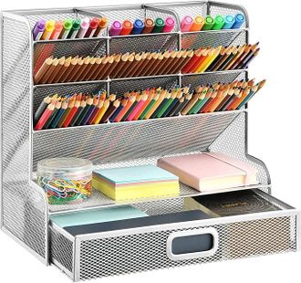 OEM Organizador De Escritorio De Malla, Soporte Multifuncional Para Bol&iacute;grafos, Organizador De Bol&iacute;grafos Para Escritorio, Estante De Almacenamiento Para 