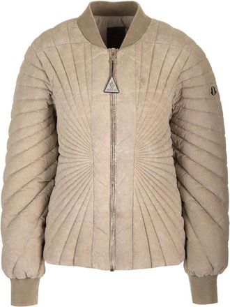 Moncler Radiance Flight Down Bomber Jacket - female - Moncler - Down Jackets - Beige - XS - Jackets