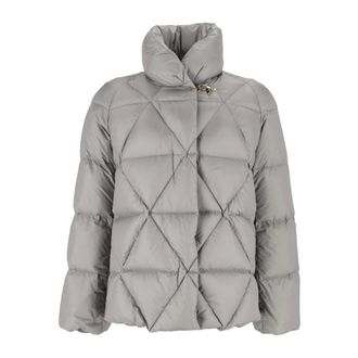 Fay Cape in Piuma Raglan Argyle + Gancio - - Jackets - Donna - Grigio - L