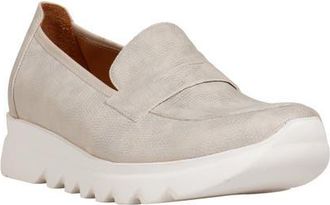 Wolky Snoafer Platform Wedge Penny Loafer in Taupe at Nordstrom, Size 5.5Us