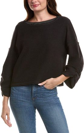 Project Social T Callie Ruched Sleeve Textured Sweatshirt