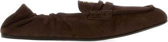 Miu Miu Ruches Suede Loafers