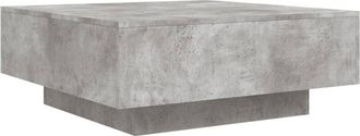 vidaXL Coffee Table with led Lights Concrete Grey 80x80x31 cm Vidaxl