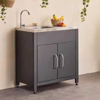 Sweeek Cucina Da Esterno Modulare In Acciaio Con Lavello, 80cm
