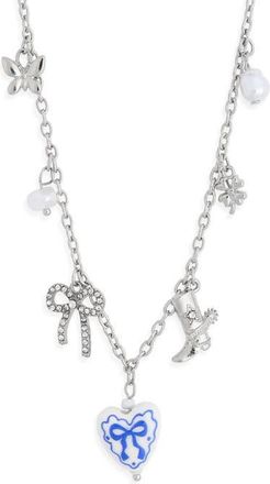 BP. Pretty Western Charm Necklace in Rhodium Multi at Nordstrom