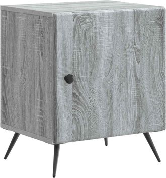 vidaXL Armario De Noche Gris Sonoma 43 X 34,5 X 50 Cm Vidaxl