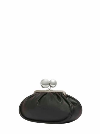 Max Mara Womens Clutch Bag Milvanew Pasticcino Black Leather Handbags Hand