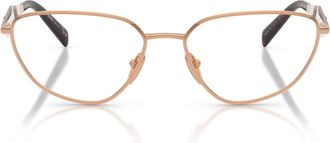 Prada Tortoiseshell 0PR D52V Metal Cat-Eye Sunglasses