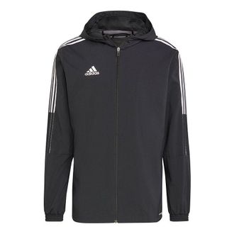 adidas Tiro21 Wb Soccer/Football Training Sports hooded Logo Jacket Black GP4967