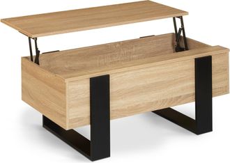 IDMarket Idmarket - Tavolino Phoenix In Legno E Nero