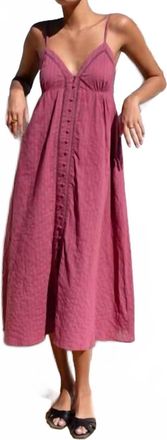 Emerson Fry Ladder Midi Dress In Crushed Berry