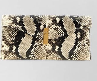 Giuseppe Zanotti flutie snake print clutch gold tone chain