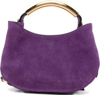 Moschino Handle Me Afgeronde Schoudertas - Dames - Handtassen - Paars - ONE Size - Leer - Tassen
