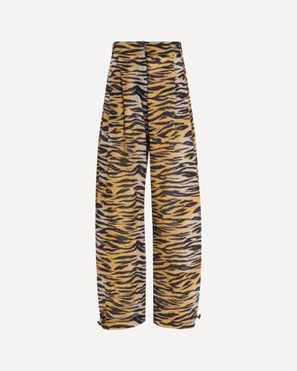 Pinko Barrel fit animal-print Pants Female 38