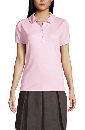 Lands End School Uniform Short Sleeve Peter Pan Collar Polo Shirt in Ice Pink at Nordstrom, Size X-Large