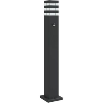 vidaXL Outdoor Floor Lamp with Sensor Black 80 cm Aluminium vidaXL