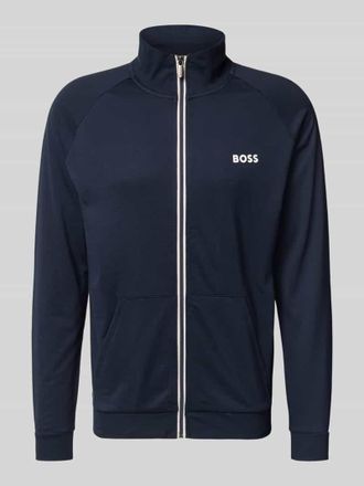 HUGO BOSS Regular Fit Sweatjacke aus reiner Baumwolle Modell AUTHENTIC in Marine, Gr&ouml;&szlig;e M