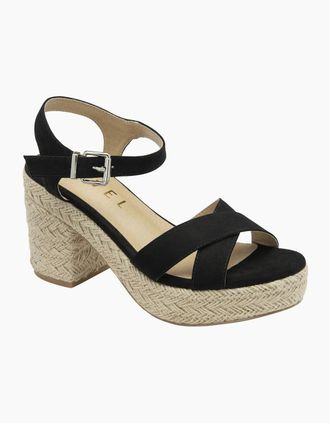 Ravel Womens Marston Womens Heeled Sandals - Black Microfibre - Size: 6