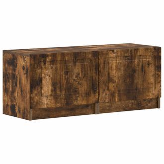 vidaXL Mueble De Tv Roble Ahumado Madera De Ingenier&iacute;a Vidaxl