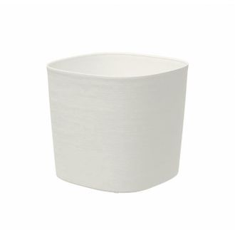 OEM Maceta Con Reserva De Agua - Garden Id Respect - Blanco 20 X 20 Cm - Con 100% Residuos Dom&eacute;sticos Y 100% Reciclable - Superficie Estructurada