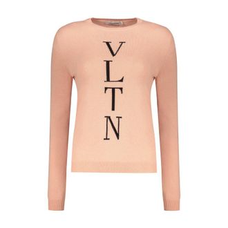 Valentino WomenS Pink Wool Blend Sweater, Size 44