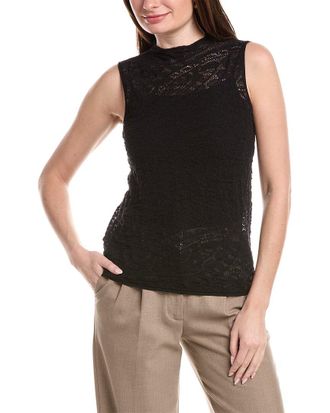Lafayette 148 New York Sleeveless Knitted Lace Sweater