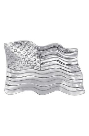 Mariposa American Flag Large Serving Tray in Silver at Nordstrom