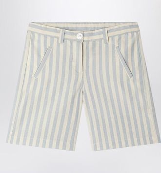 BONPOINT Bermuda Elista white/blue striped