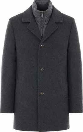 Moorer Light Grey Monferrato Padded Coat