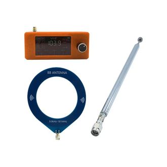 OEM Radio Port&aacute;til Si4732 0.5-108mhz Lsb Usb Am Fm Fm/am Con 2 Antenas, Receptor De Radio Multibanda, Naranja