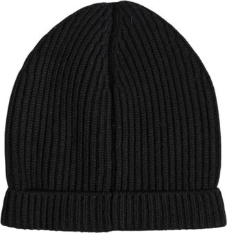 Dolce & Gabbana Luxe Cashmere Winter Beanie Hoed - Heren - Hoeden - Zwart - ONE Size - Kasjmier - Accessoires
