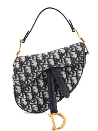 Dior Saddle Handbag Oblique Canvas Mini shoulder bag - Blu