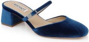Badgley Mischka Valarie Mary Jane Mule in Blue Velvet at Nordstrom Rack, Size 6.5