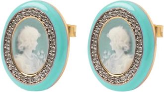 Cameo & Beyond Glam Ladies stud earrings - Gold