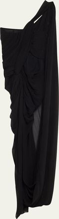 Stella McCartney Asymmetric Draped Crepon Gown