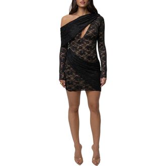 JLUXLABEL Midnight Romance Lace Dress in Black at Nordstrom, Size X-Large