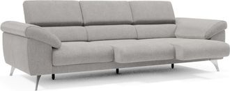 Divani.Store Sof&aacute; con 3 asientos reposabrazos con arc&oacute;n 265 cm gris