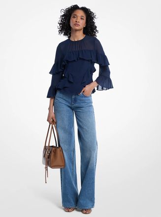 Michael Kors Ruffled Georgette Blouse