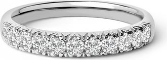 House of Brilliance 14K Gold 1/2 Cttw Round Diamond 11 Stone Classic Band in White at Nordstrom, Size 5.5