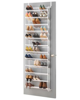 Whitmor 36-Pair Over-The-Door Shoe Rack