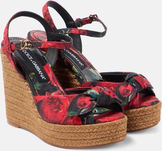 Dolce & Gabbana Floral canvas espadrille wedges