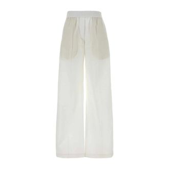 Brunello Cucinelli Wide Trousers - female - Brunello Cucinelli - Wide Trousers - White - XS - Trousers