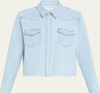 Mother The Super Ex Crop Step Fray Shirt