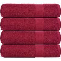 OEM Servilletas Frogn, 4 Unidades, Color Burdeos, 50x100 Cm, 360 G/m&sup2; - Crezuo