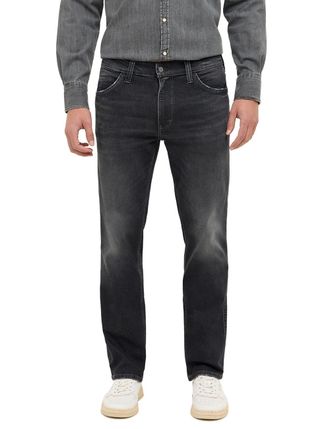 Mustang Straight-Jeans MUSTANG Herren Style Tramper Straight, Herren, Gr. 31, L&auml;nge 30, 703 schwarz, 78% Baumwolle, 21% Polyester, 1% Elasthan, unifarben, str