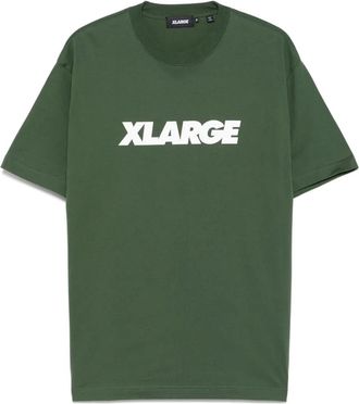XLARGE logo-print T-shirt - men - Cotton - L - Green